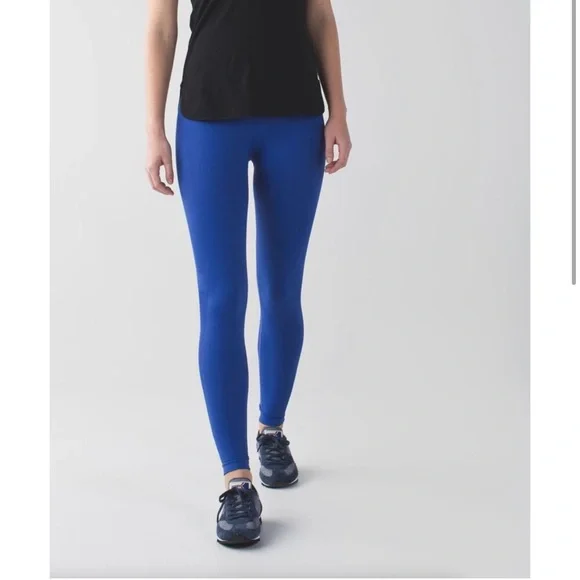 Lululemon Zone In Tight Size 4 Sapphire Blue Full length Leggings - Picture 4 of 16
